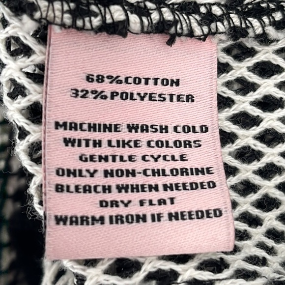 JUICY Couture Black & White Mesh Bomber Track Jacket Lightweight Small - Picture 6 of 7